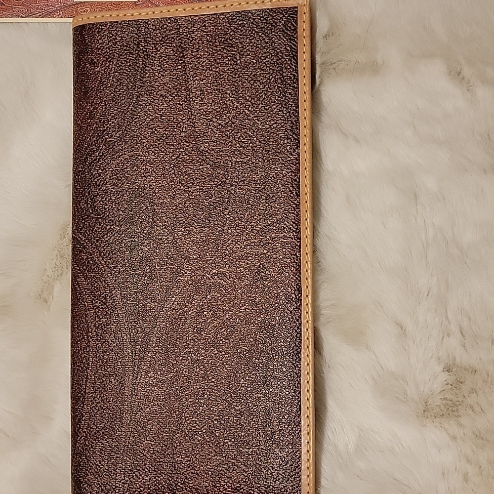 Etro Textured Paisley Print Wallet/Checkbook Holder - Picture 2 of 7